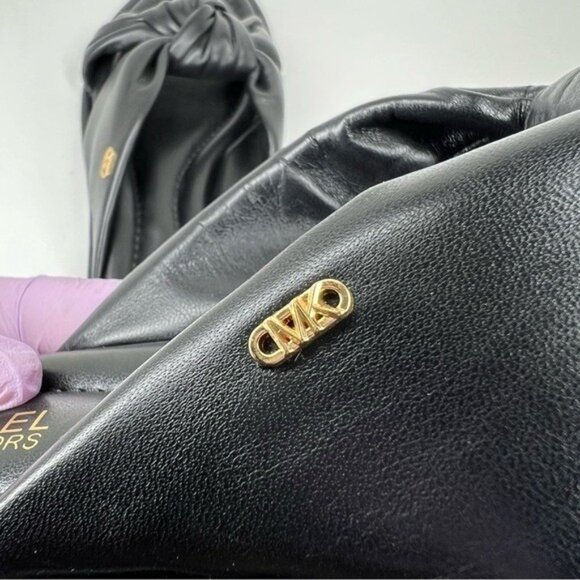 MICHAEL Michael Kors Elena Knotted Slide Sandals Black Size 6M - Picture 12 of 14